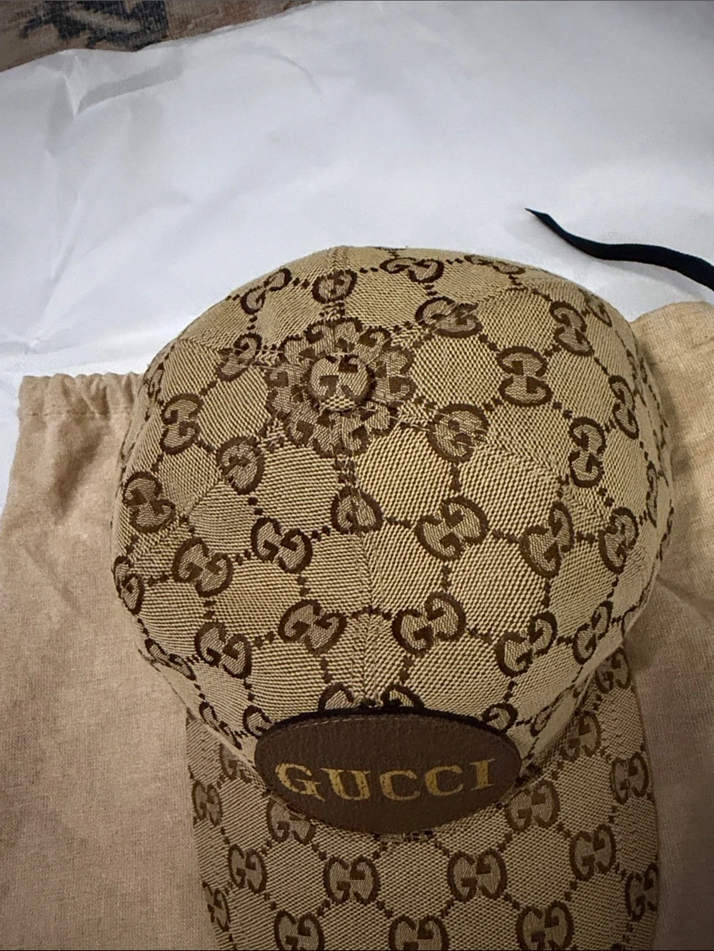 Gucci Beige/Brown GG Canvas Baseball Cap